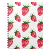 Red Strawberries Pattern Notizblock (Vorderseite)