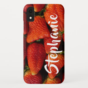 Red Strawberries Personalisiert Name Case-Mate iPhone Hülle