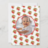 Red Strawberry 1. Geburtstag Berry First Dankeskarte (Vorderseite)