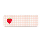 Red Strawberry auf Gingham Karo. (Vorne)