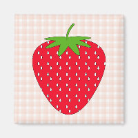 Red Strawberry auf Gingham Karo.