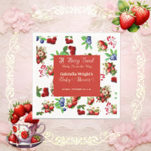 Red Strawberry Baby Dusche | Blue Berry Sweet Nied