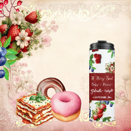 Red Strawberry Baby Dusche | Blue Berry Sweet Nied Thermosbecher