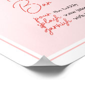 Red Strawberry Baby Dusche Mama Osa Bar Poster (Ecke)