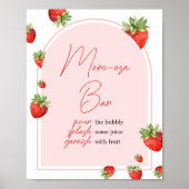 Red Strawberry Baby Dusche Mama Osa Bar Poster (Vorne)