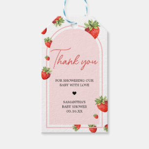 Red Strawberry Baby Duwer Fevor Tags Geschenkanhänger