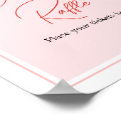 Red Strawberry Baby Duwer Windel Raffle Poster (Ecke)