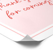 Red Strawberry Baby Shower Vielen Dank für Ihr Kom Poster (Ecke)