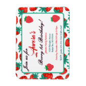 Red Strawberry Berry 1. Geburtstag Keepake Magnet (Vertikal)