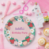 Red Strawberry berry Daisy Birthday Party für sie Pappteller (Party)