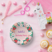 Red Strawberry berry Daisy Birthday Party für sie Pappteller (Party)