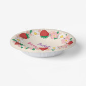 Red Strawberry berry Daisy Birthday Party für sie Pappteller (Gewinkelt)