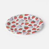 Red Strawberry Berry Paper Teller (Schrägansicht)