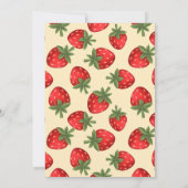 Red Strawberry Berry Sweet Brautparty Einladung (Rückseite)