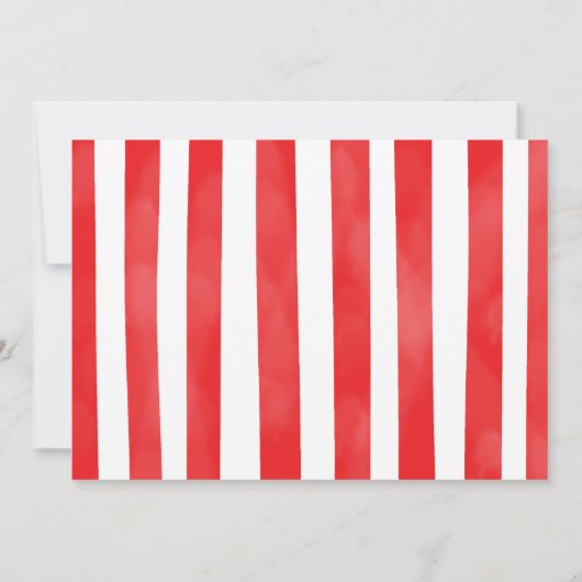 Red Strawberry Birthday Foto Einladung (Rückseite)