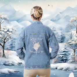 Red Strawberry Blue Berry Sweet Baby Dusche Jeansjacke