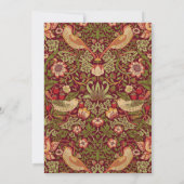 Red Strawberry Diief Wedding Einladung (Rückseite)