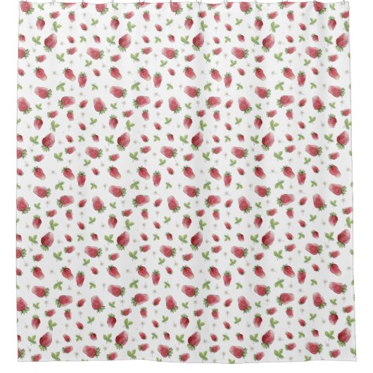 Red Strawberry Duschvorhang (Vorderseite)