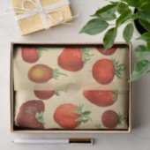 Red Strawberry Ephemera Decoupage Seidenpapier (Geschenk)