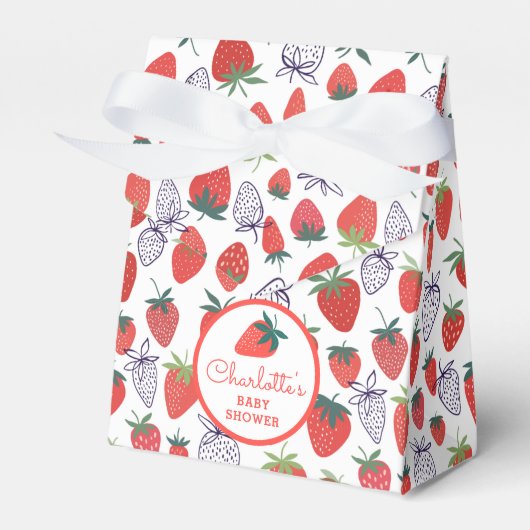 Red Strawberry Favor Box Geschenkschachtel (Vorderseite)