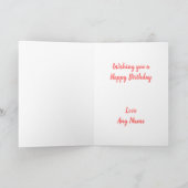 Red Strawberry Folded Birthday Card Karte (Innenseite)