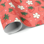 Red Strawberry Geschenkpapier (Rolleneckpunkt)