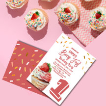 Red Strawberry Girl's Berry First Birthday