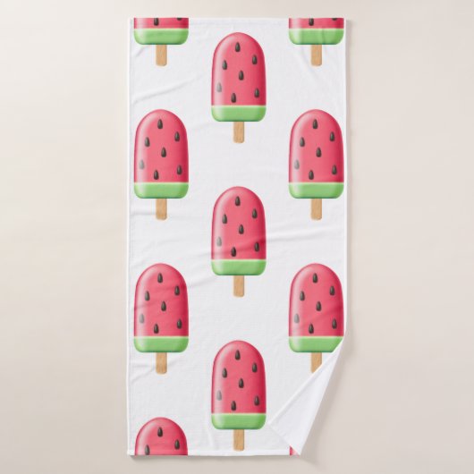 Red Strawberry Ice Cream Pattern Badehandtuch (Badehandtuch)