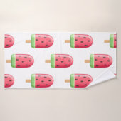 Red Strawberry Ice Cream Pattern Badehandtuch (Badehandtuch)