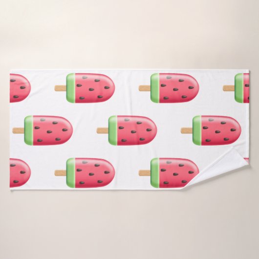 Red Strawberry Ice Cream Pattern Badehandtuch (Badehandtuch)