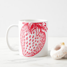 Red Strawberry Illustration Tasse