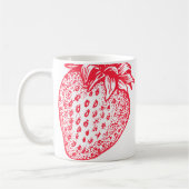 Red Strawberry Illustration Tasse (Links)