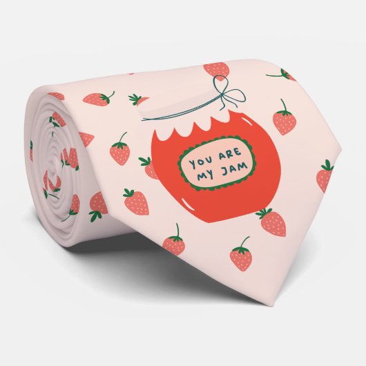 Red Strawberry Jam Krawatte (Gerollt)