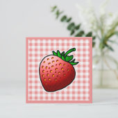 Red Strawberry Mütter Day Karte (Stehend Vorderseite)