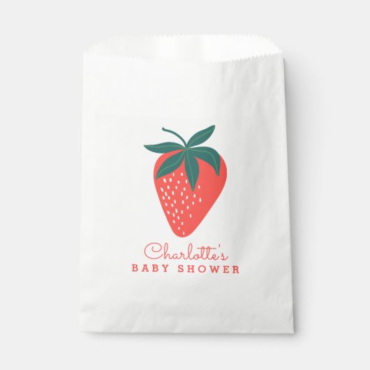 Red Strawberry Party oder Dusche Fevor Bag Geschenktütchen (Vorderseite)