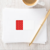 Red Strawberry Pattern. Adressaufkleber (Insitu)