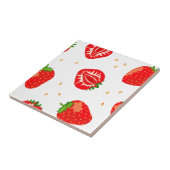 Red Strawberry Pattern Fliese (Seite)