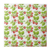 Red Strawberry Pattern Fliese (Vorderseite)