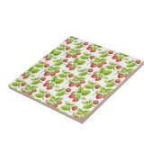 Red Strawberry Pattern Fliese (Seite)