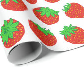 Red Strawberry Pattern Geschenkpapier (Rolleneckpunkt)