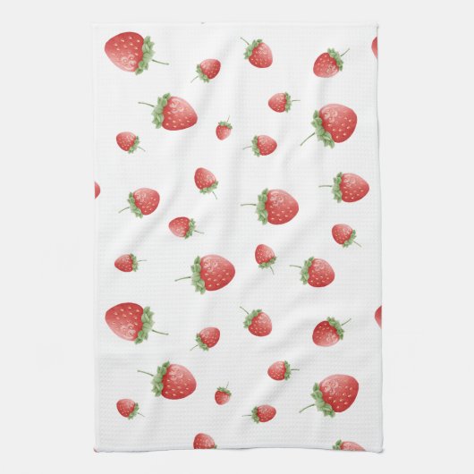 Red Strawberry Pattern Geschirrtuch (Vertikal)