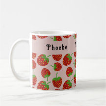 Red Strawberry Pattern Individuelle Name