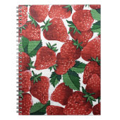 Red Strawberry Pattern Notizblock (Vorderseite)