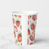 Red Strawberry Pattern Pappbecher (Rechts)