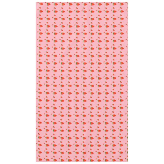 Red Strawberry Pattern Pink Party Tischdecke (Vorderseite)
