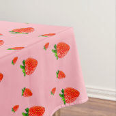 Red Strawberry Pattern Pink Party Tischdecke (Beispiel)