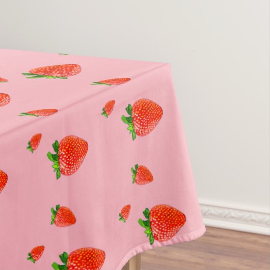 Red Strawberry Pattern Pink Party Tischdecke (Beispiel)