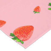Red Strawberry Pattern Pink Party Tischdecke (Schrägansicht)