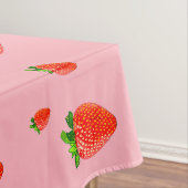 Red Strawberry Pattern Pink Party Tischdecke (Beispiel)