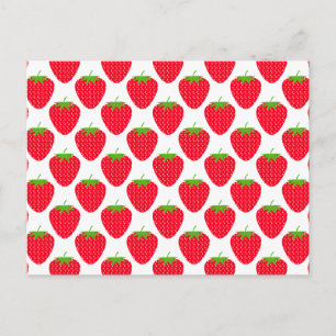 Red Strawberry Pattern. Postkarte